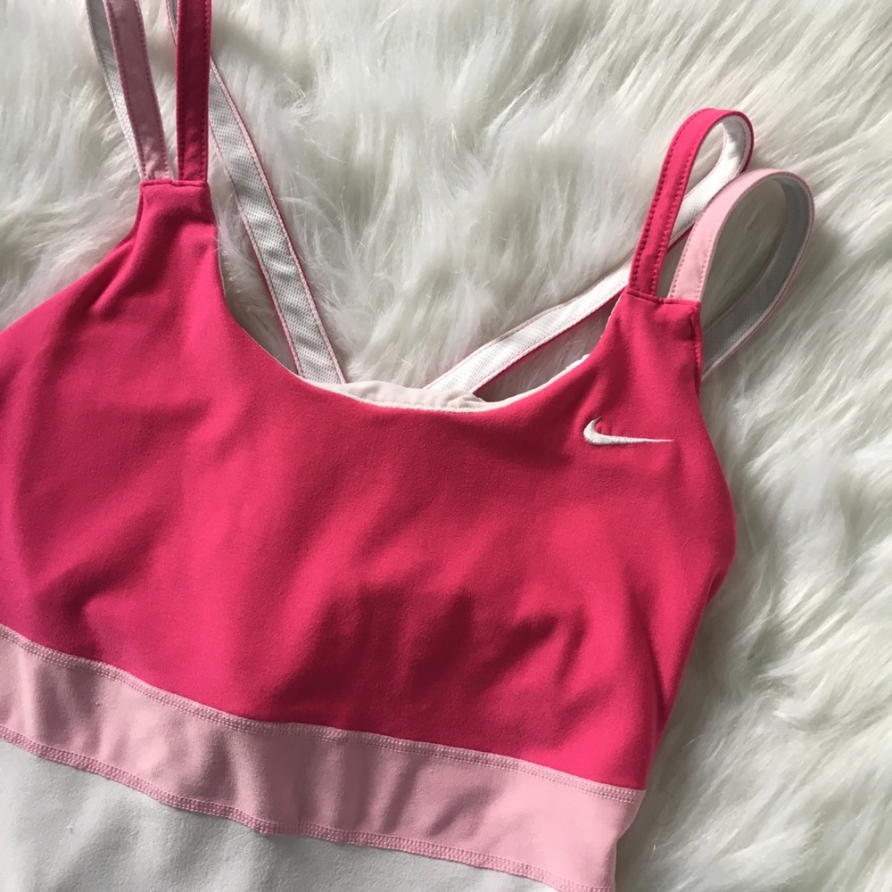 Nike Fit Dry Pink and White Strappy Tank Top - Picture 2 of 5